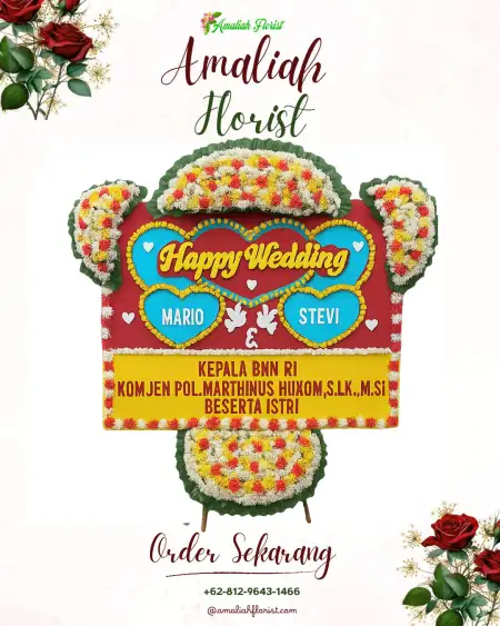 Papan Bunga Pernikahan Klampok Lor